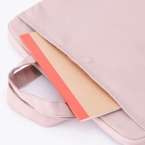 Bags | Muji Parachute Cloth Wide Laptop Bag Pink Beige | Poshmark